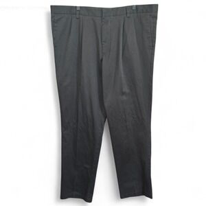 Dockers Dress Pants Mens 44x34 Gray Pleated D3 Classic Fit Career Straight Leg